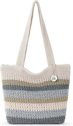 The Sak Casual Classics Tote Bag - Hand Crochet Woman's Purse For Everyday, Travel, Beach Bag - Handbag With Shoulder Straps
