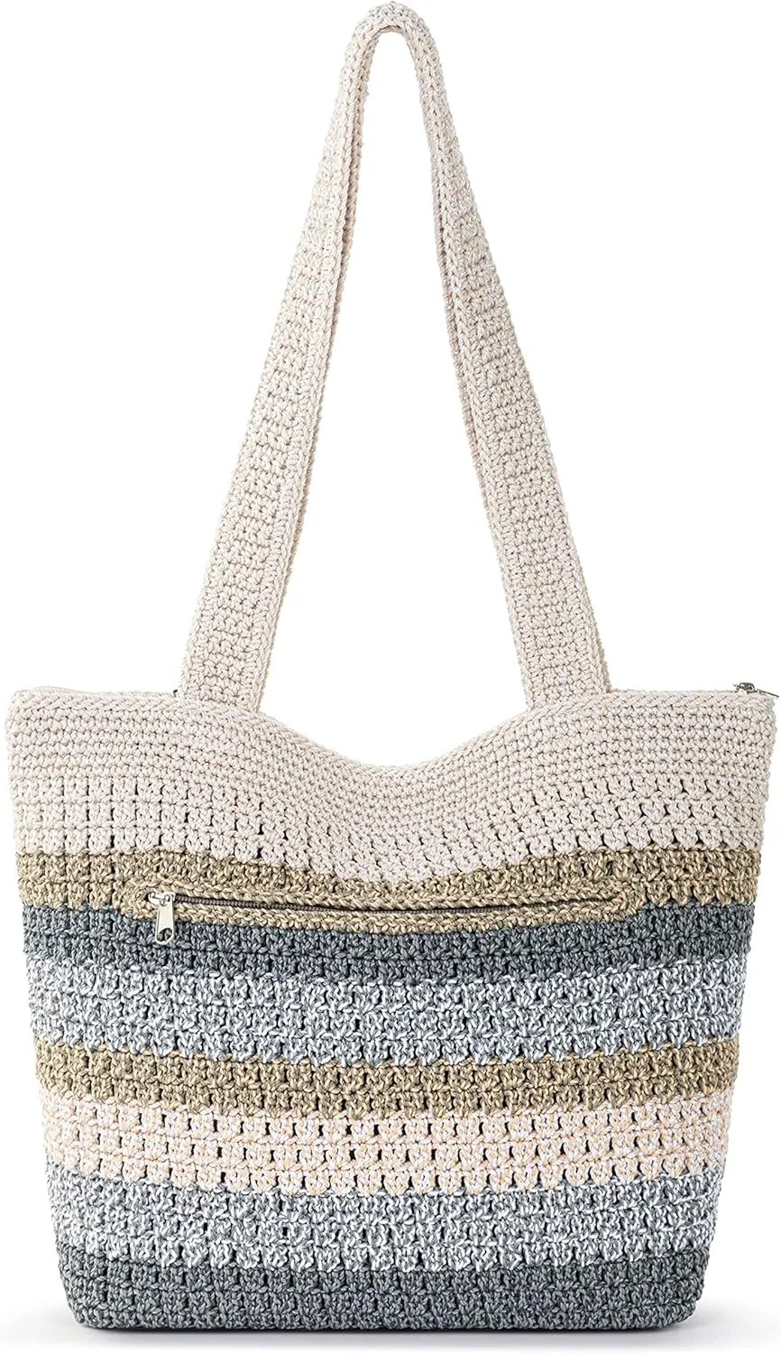 The Sak Casual Classics Tote Bag - Hand Crochet Woman's Purse For Everyday, Travel, Beach Bag - Handbag With Shoulder Straps