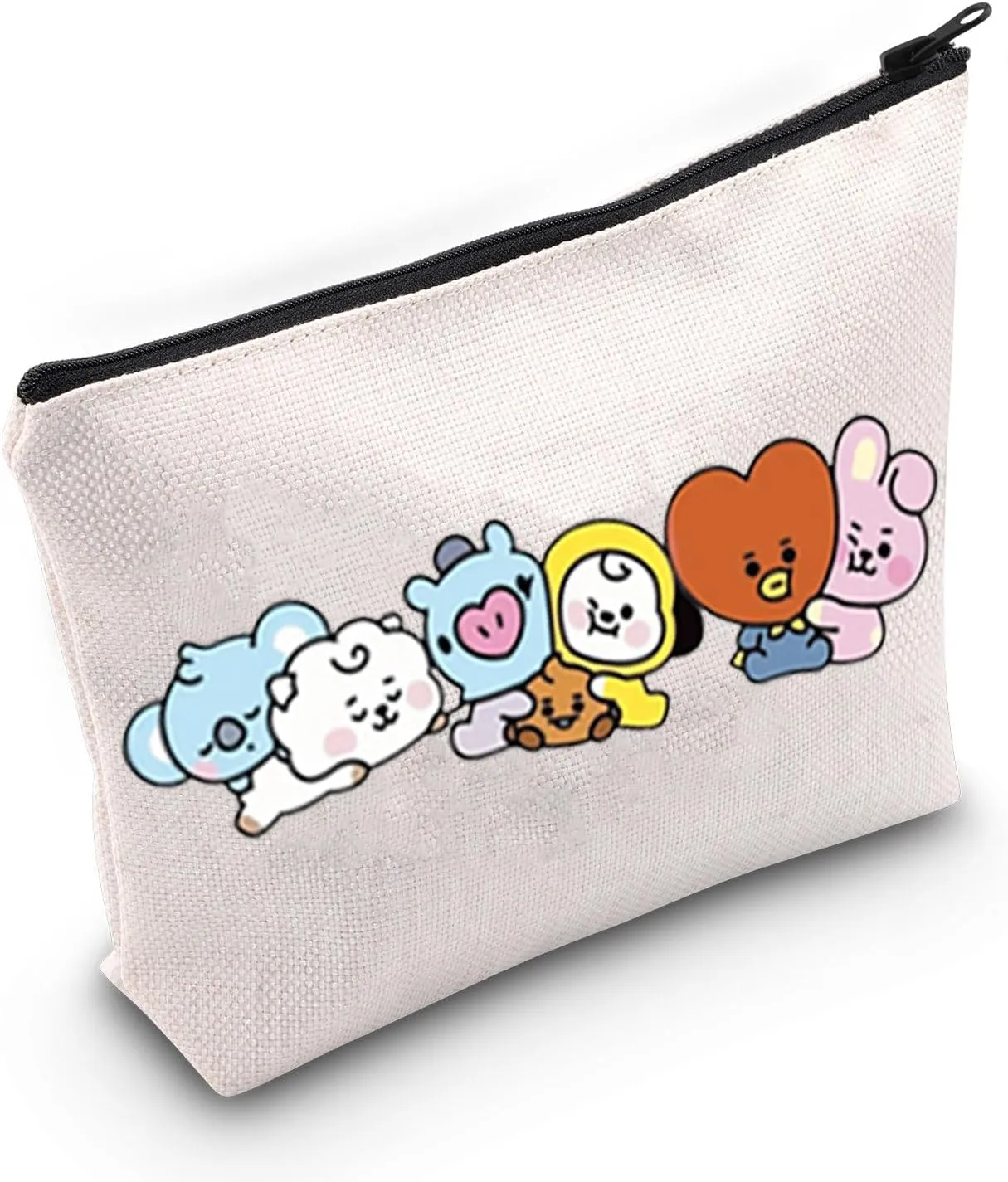 TOBGBE Korean Group Army Merchandise Album Inspired Gift South Korea Star Team Zipper Pouch Bag Singer Idea Makeup Bag (Kp FRI)