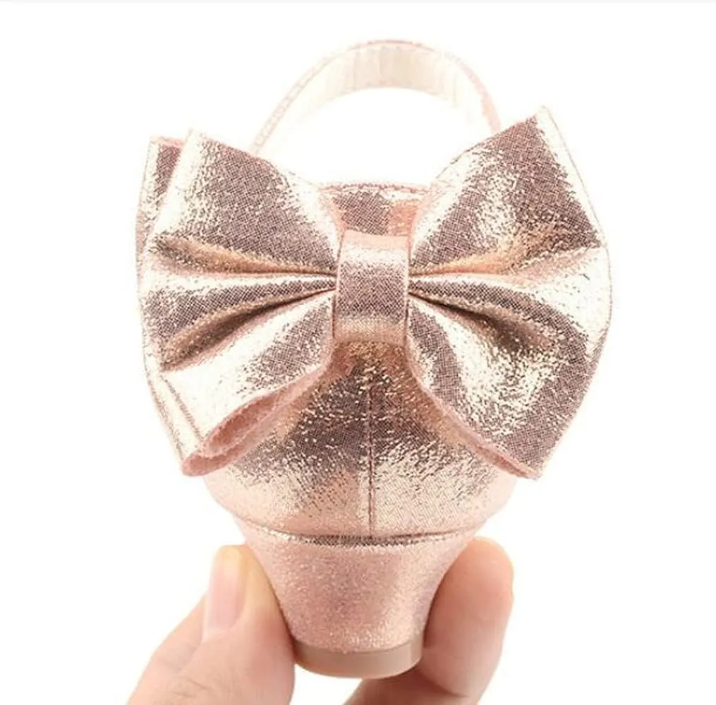 Toddler Little Girls Dress Shoes Glitter Low Heel Mary Jane Sparkle Party Wedding Bridesmaids Princess Pumps Flower Girl Shoes