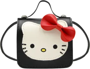 Toddlers Kids Purse Cute Cartoon Bowknot Cat Crossbody Bag Little Girls Small Leather Shoulder Bag Tote Handbag