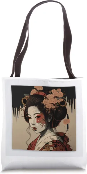 Tokyo Retro Japanese Portrait, Dark Intentions - Ukiyo-E Tote Bag