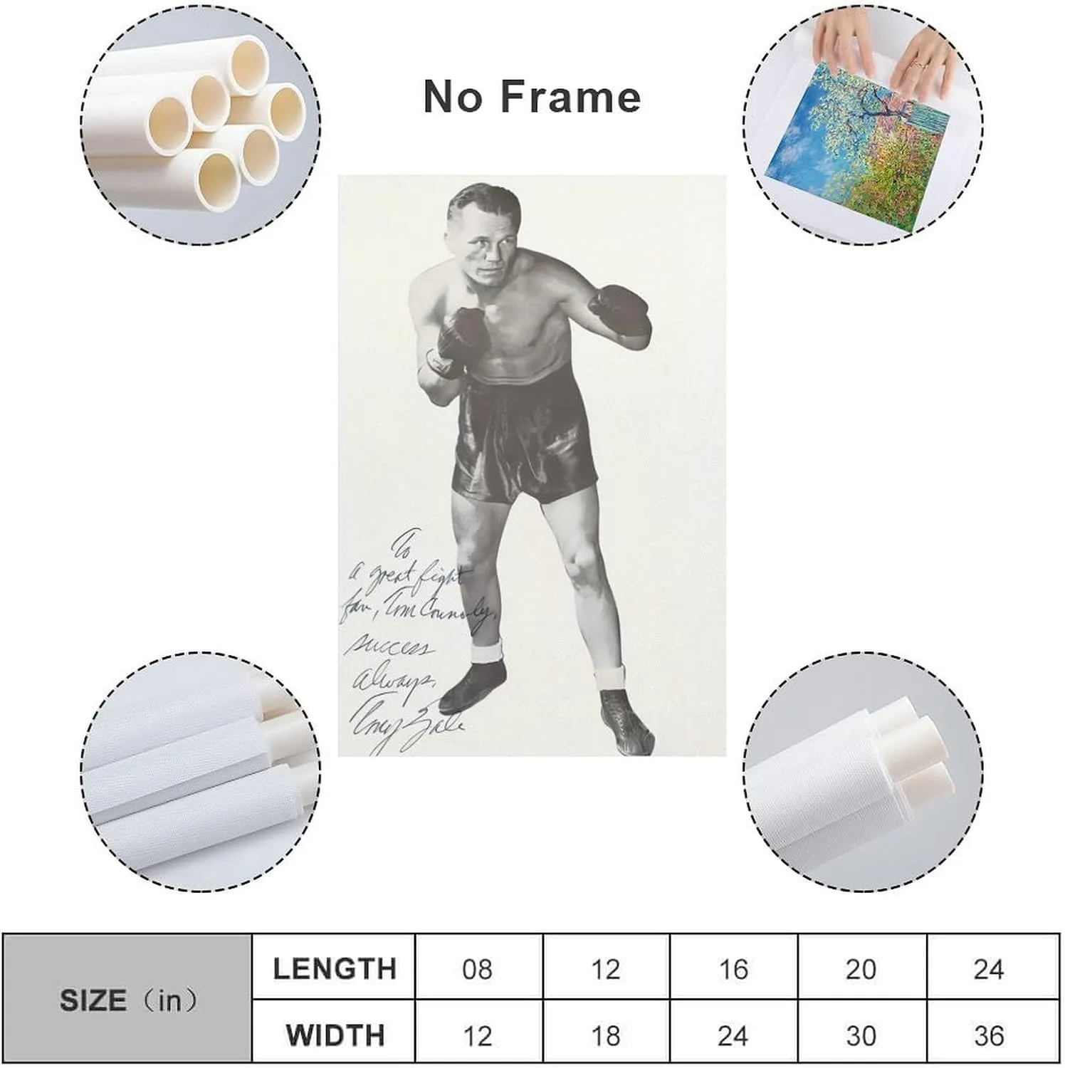 Tony Zale Boxing Poster (8) Room Aesthetic Poster Print Art Wall Painting Canvas Posters Gifts Modern Bedroom Decor 24x36inch(60x90cm)