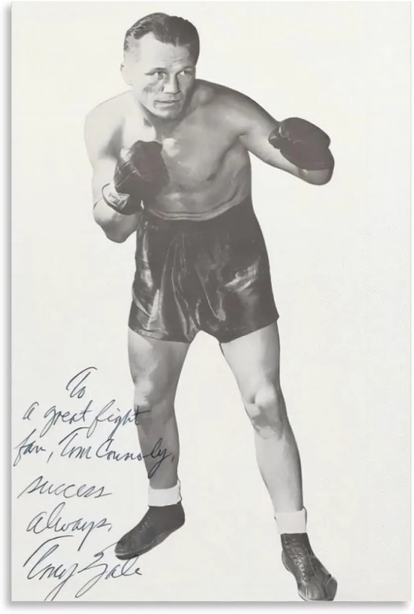 Tony Zale Boxing Poster (8) Room Aesthetic Poster Print Art Wall Painting Canvas Posters Gifts Modern Bedroom Decor 24x36inch(60x90cm)