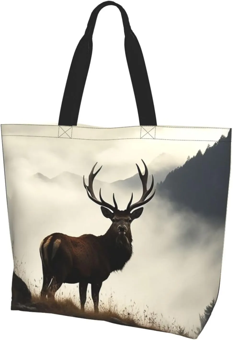 Tote Bag for Women Fairy Tale Castle Grocery Bag Foldable Shopping Bags Reusable Large Tote Bag