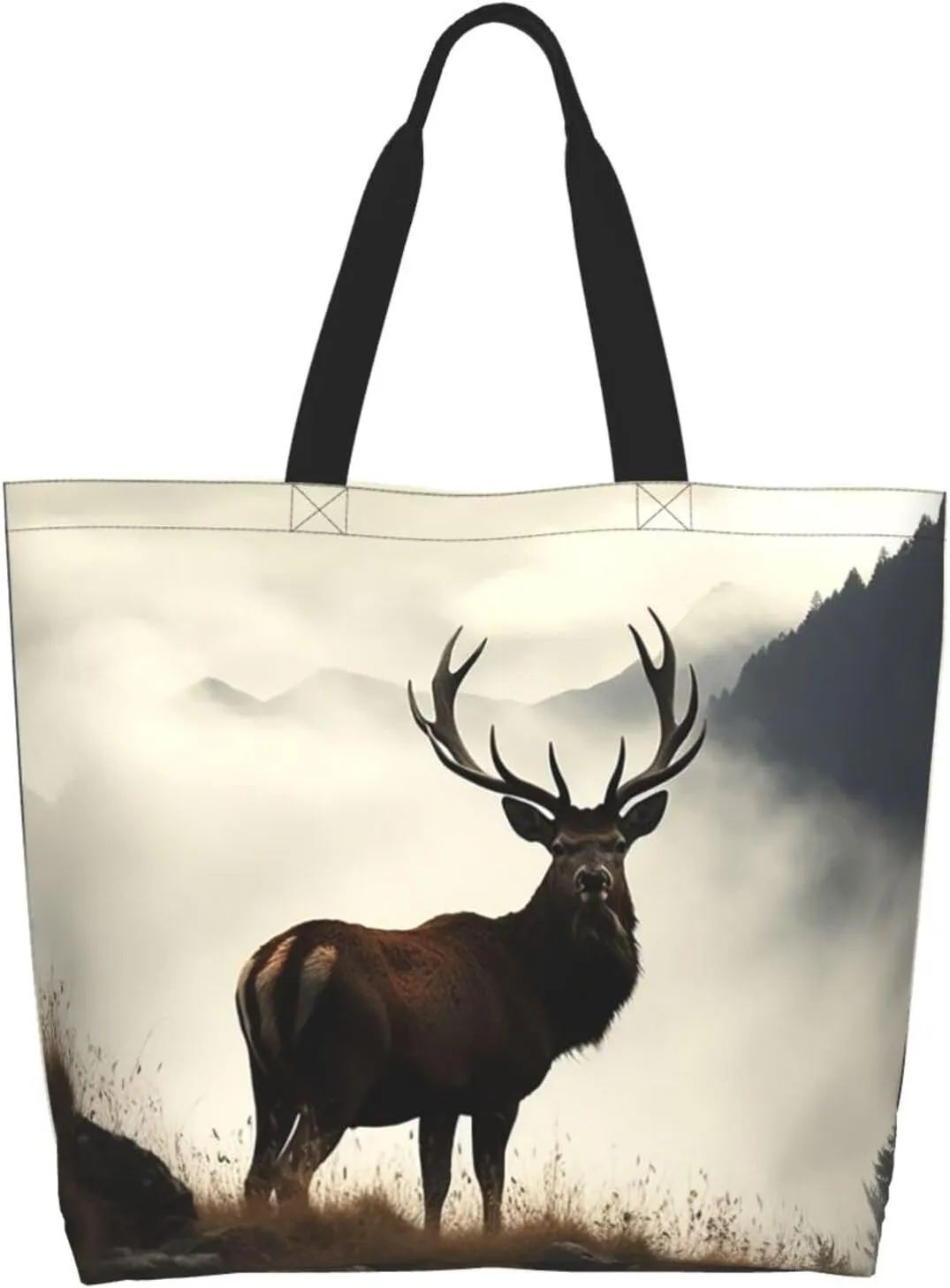 Tote Bag for Women Fairy Tale Castle Grocery Bag Foldable Shopping Bags Reusable Large Tote Bag