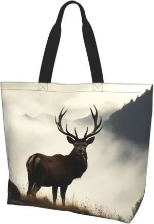 Tote Bag for Women Fairy Tale Castle Grocery Bag Foldable Shopping Bags Reusable Large Tote Bag