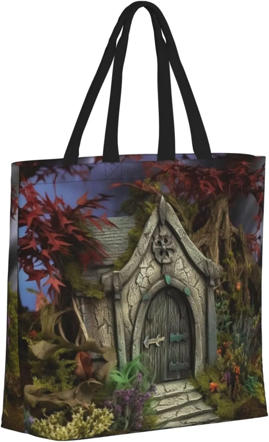 Tote Bag for Women Grizzly Bear Shoulder Bag with Zipper Handbag Large Capacity Reusable Grocery Bag