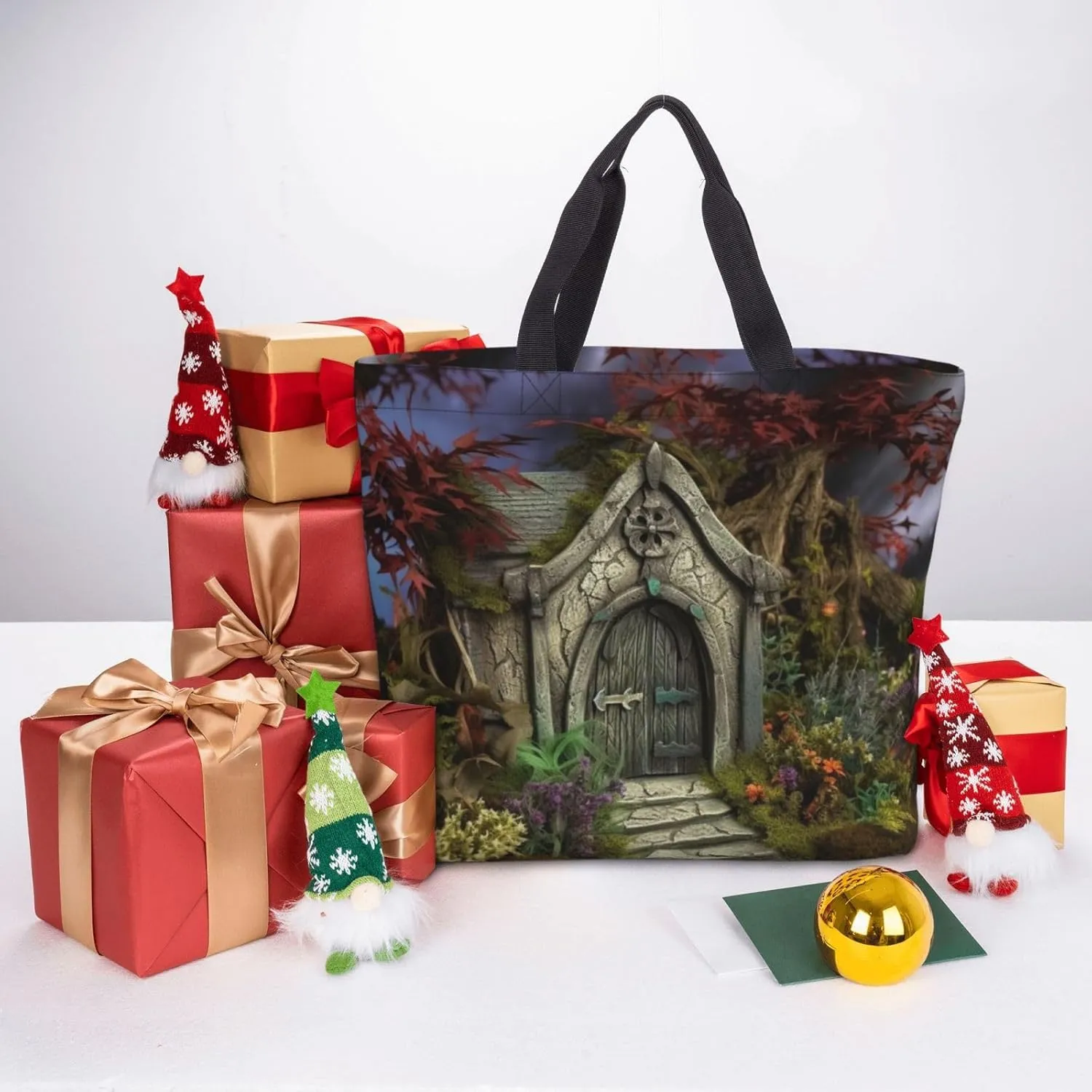 Tote Bag for Women Grizzly Bear Shoulder Bag with Zipper Handbag Large Capacity Reusable Grocery Bag