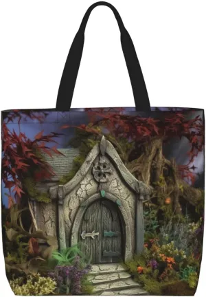 Tote Bag for Women Grizzly Bear Shoulder Bag with Zipper Handbag Large Capacity Reusable Grocery Bag