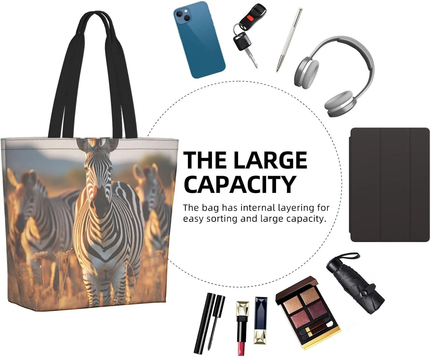 Tote Bag for Women Grocery Bag Reusable Shopping Bag Color butterfly flower Handbag Foldable Shoulder Bag