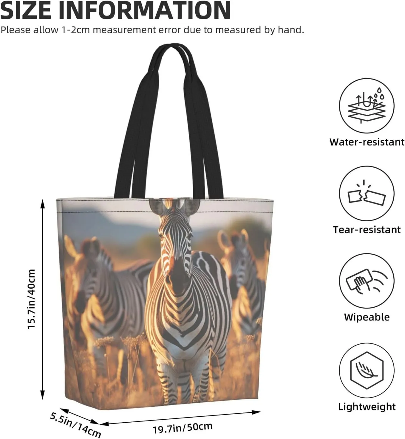 Tote Bag for Women Grocery Bag Reusable Shopping Bag Color butterfly flower Handbag Foldable Shoulder Bag
