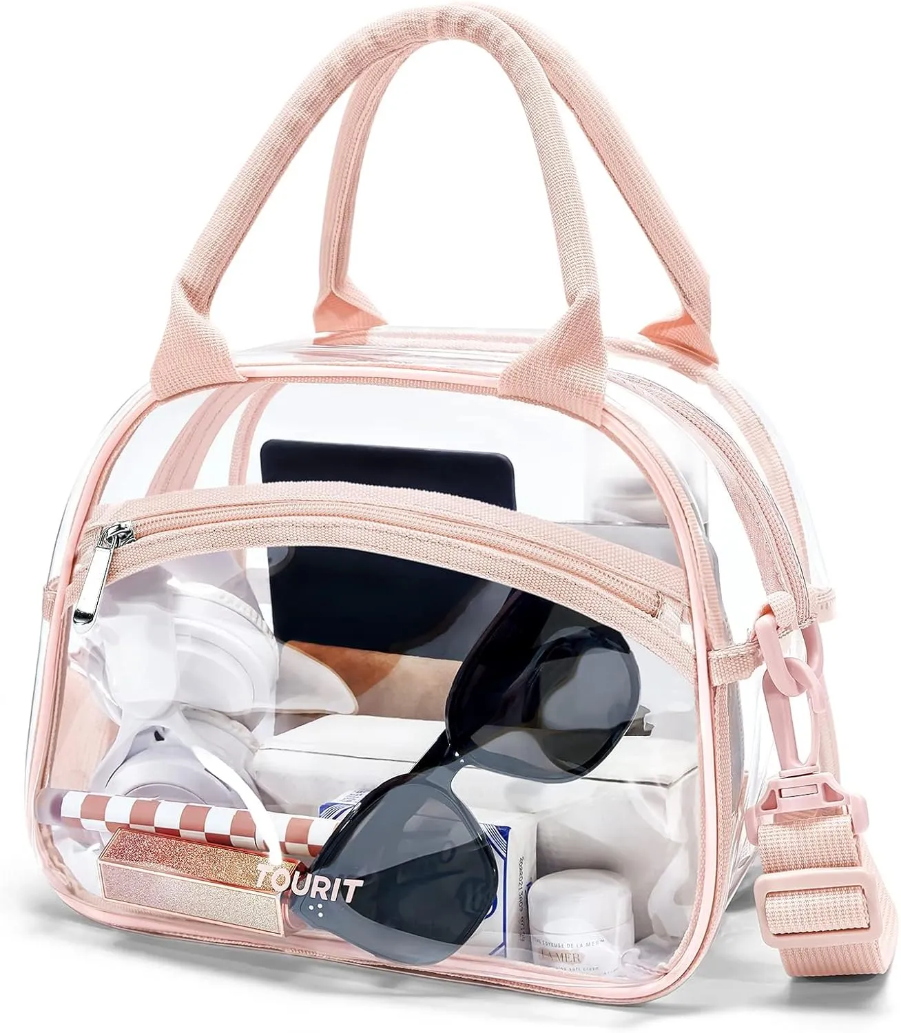 TOURIT Stadium Approved Clear Lunch Bag Transparent Bag with Adjustable Strap Clear Lunch Box for Women Men Work