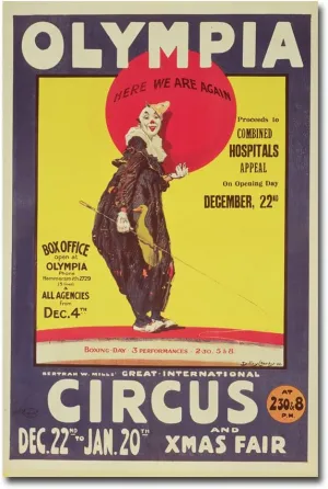 Trademark Fine Art Dudley Hardy Bertram Mills Circus 1922 Canvas Art, 16 by 24-Inch