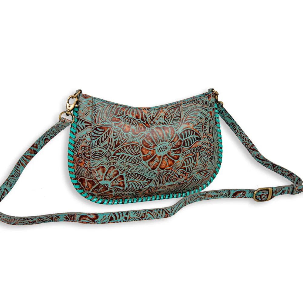 Trail Flower Leather Hairon Bag