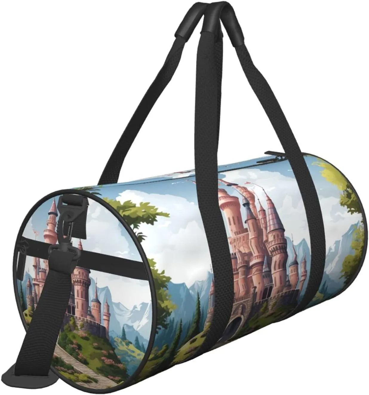Travel Duffel Bag Fairy Tale Castle Weekender Overnight Bag For Men Women Large Capacity Sports Gym Bag Canvas Carry On Tote Bags For Travel Yoga