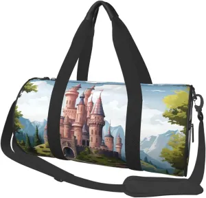 Travel Duffel Bag Fairy Tale Castle Weekender Overnight Bag For Men Women Large Capacity Sports Gym Bag Canvas Carry On Tote Bags For Travel Yoga