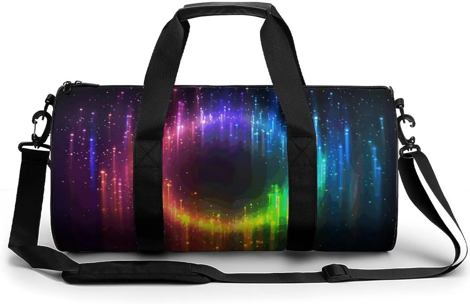 Travel Duffel Bag for Men And Women,Rainbow Neon Waterproof Sports Fitness Bag Portable Travel Duffel Bag