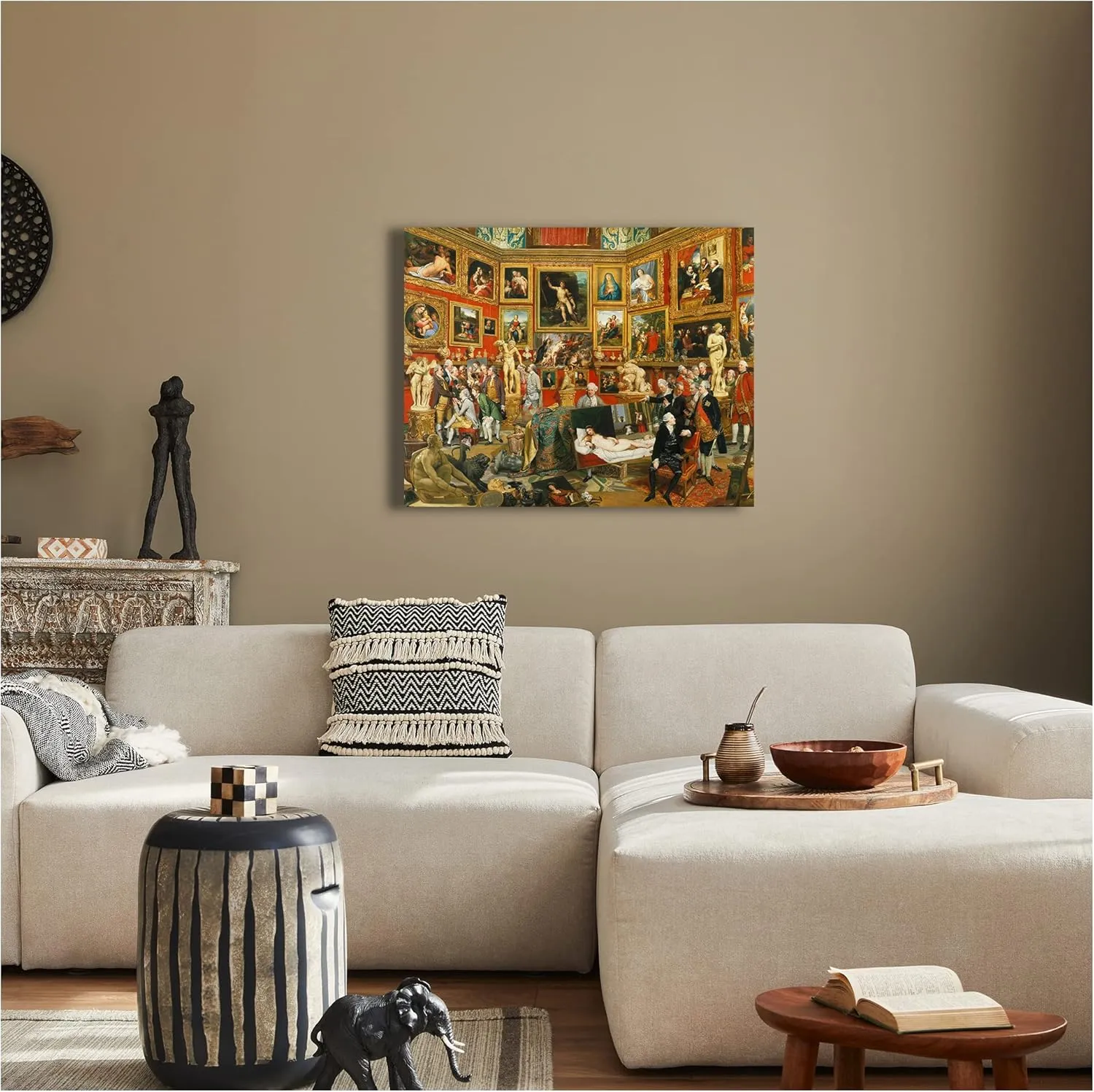Tribuna of The Uffizi by Johan Zoffany The World Classic Art Reproductions,Giclee Canvas Prints Wall Art for Home Decor,24x30 inches