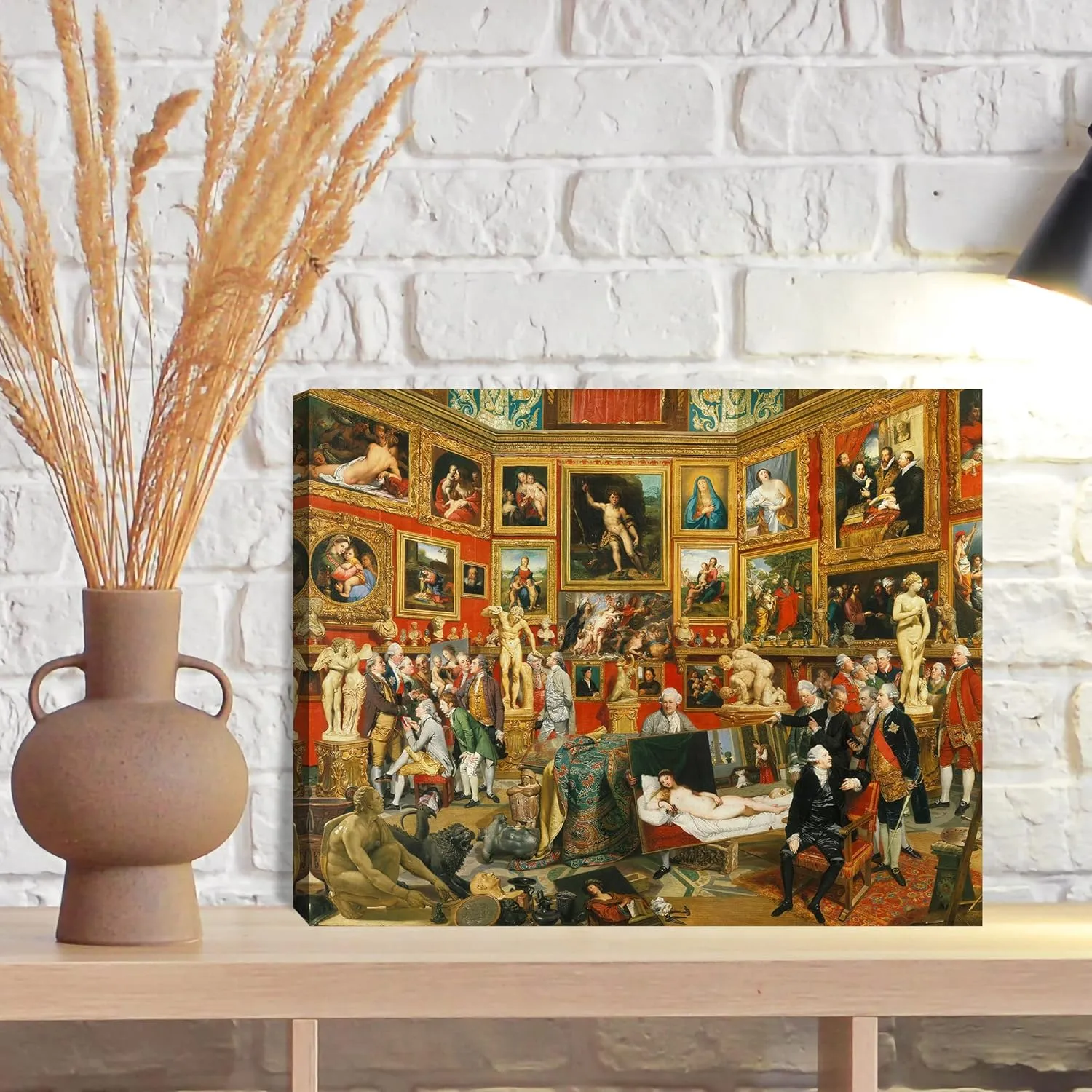 Tribuna of The Uffizi by Johan Zoffany The World Classic Art Reproductions,Giclee Canvas Prints Wall Art for Home Decor,24x30 inches