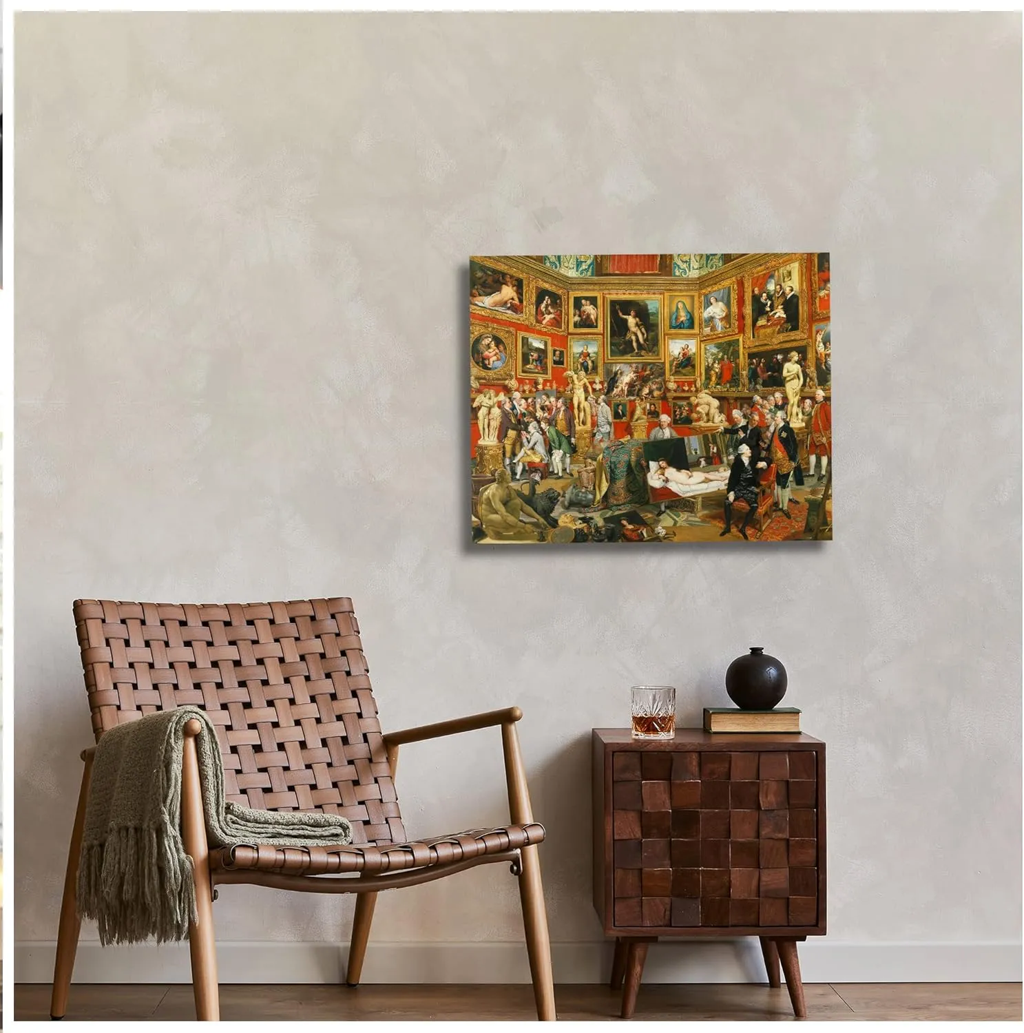 Tribuna of The Uffizi by Johan Zoffany The World Classic Art Reproductions,Giclee Canvas Prints Wall Art for Home Decor,24x30 inches