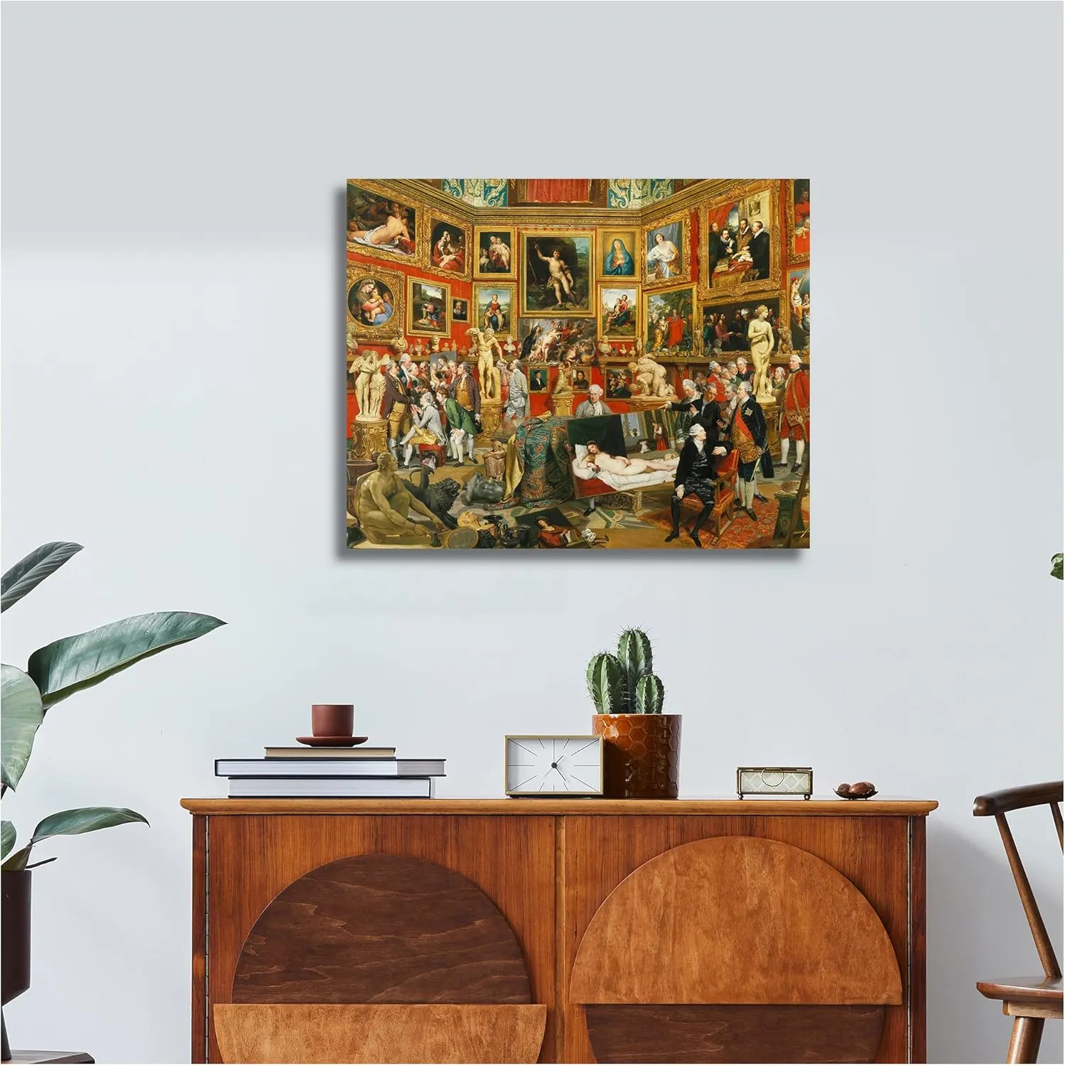 Tribuna of The Uffizi by Johan Zoffany The World Classic Art Reproductions,Giclee Canvas Prints Wall Art for Home Decor,24x30 inches
