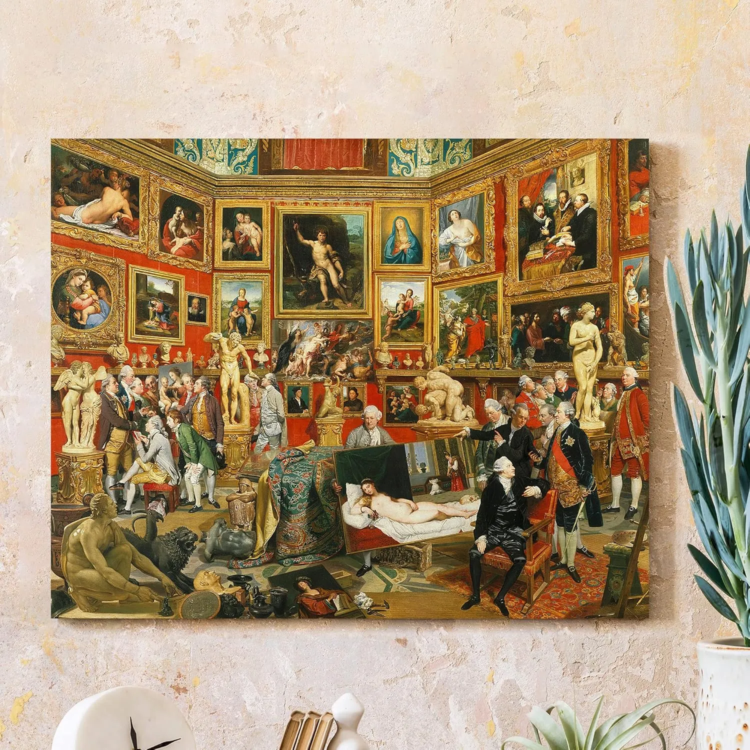 Tribuna of The Uffizi by Johan Zoffany The World Classic Art Reproductions,Giclee Canvas Prints Wall Art for Home Decor,24x30 inches