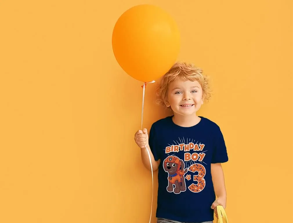 Tstars Marshall 3rd Birthday Boy Shirt Gifts for 3 Years Old Bday Paw Patrol Theme Party Toddler Kids T-Shirt