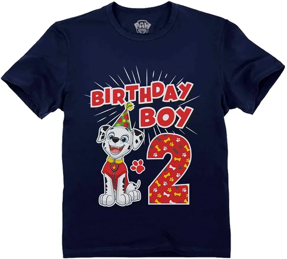 Tstars Paw Patrol Construction Digging Being 2 Gifts for Two Years Old Boy Rubble 2nd Birthday Toddler Kids T-Shirt