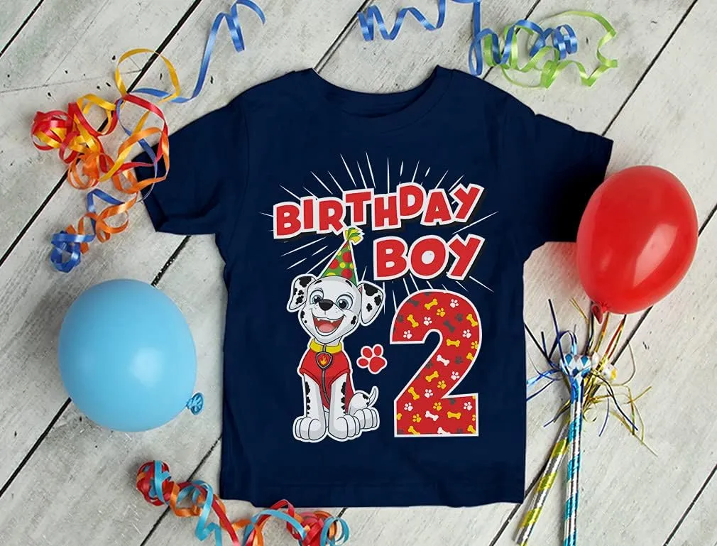 Tstars Paw Patrol Construction Digging Being 2 Gifts for Two Years Old Boy Rubble 2nd Birthday Toddler Kids T-Shirt
