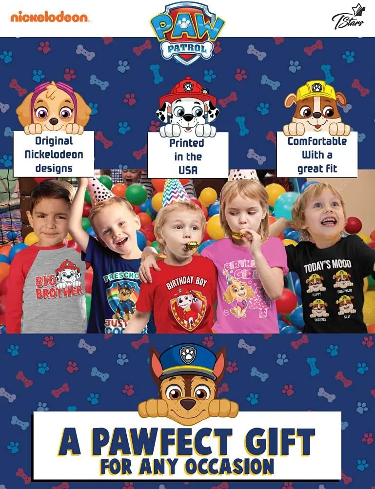 Tstars Paw Patrol Construction Digging Being 2 Gifts for Two Years Old Boy Rubble 2nd Birthday Toddler Kids T-Shirt