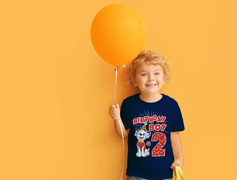 Tstars Paw Patrol Construction Digging Being 2 Gifts for Two Years Old Boy Rubble 2nd Birthday Toddler Kids T-Shirt