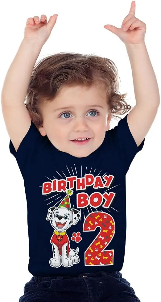 Tstars Paw Patrol Construction Digging Being 2 Gifts for Two Years Old Boy Rubble 2nd Birthday Toddler Kids T-Shirt