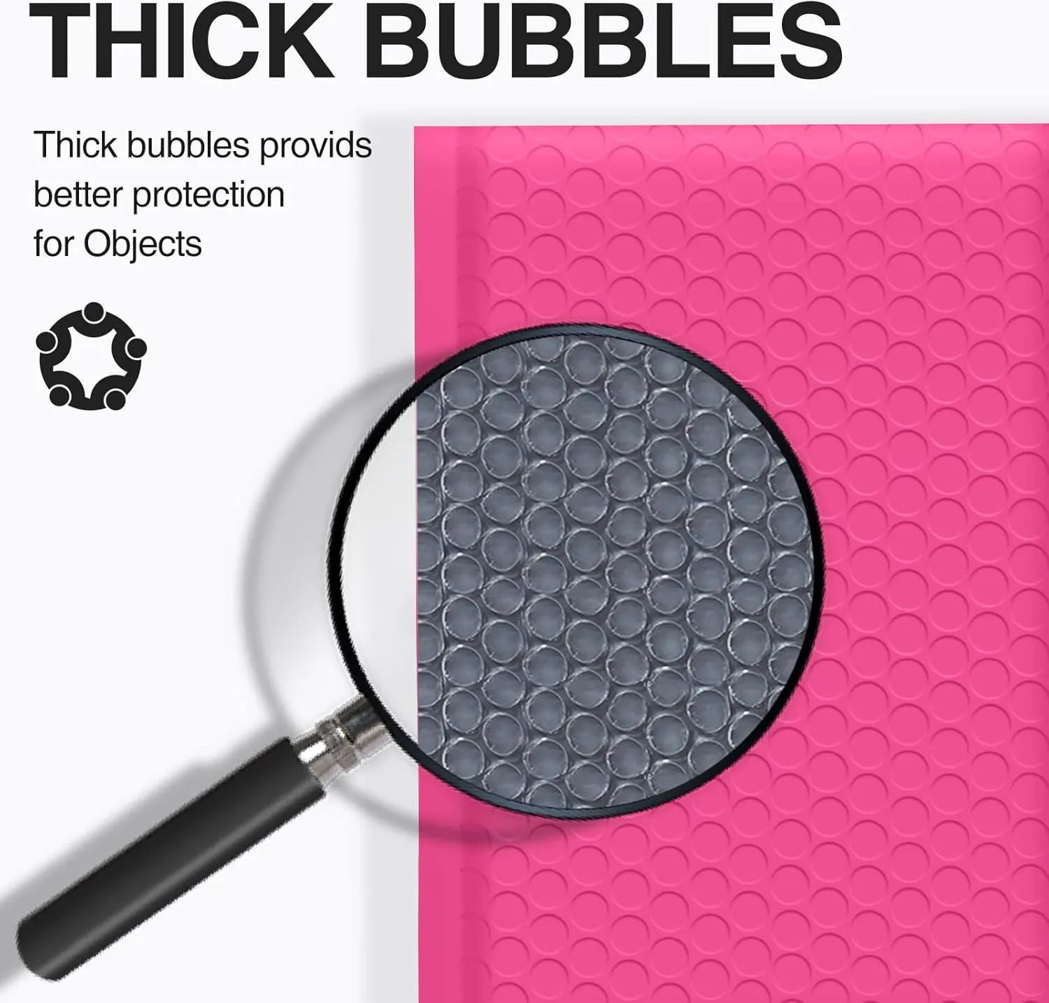 UCGOU Bubble Mailer 6x10 Inch 100 Pack Usable Size 6x9 Inch Hot Pink Poly Padded Envelopes Waterproof Bubble Bags for Small Business Shipping Self Seal Mailing Envelopes for Jewelry Makeup Supplies
