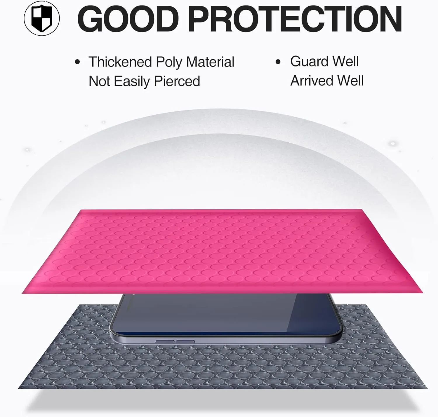 UCGOU Bubble Mailer 6x10 Inch 100 Pack Usable Size 6x9 Inch Hot Pink Poly Padded Envelopes Waterproof Bubble Bags for Small Business Shipping Self Seal Mailing Envelopes for Jewelry Makeup Supplies