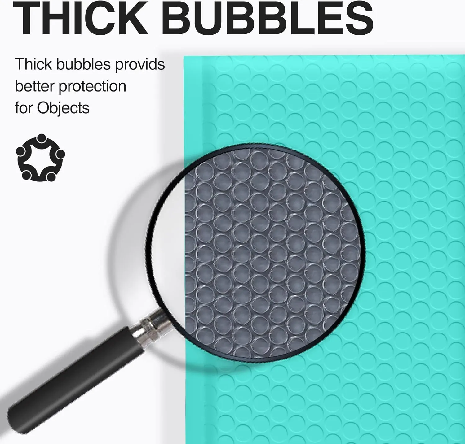 UCGOU Bubble Mailers 10.5x16 Inch 40 Pack Usable Size 10.5x15 Inch Large Padded Envelopes Teal Waterproof Packaging Bags for Shipping Self Seal Strong Adhesion Envelopes for Jewelry Makeup Supplies