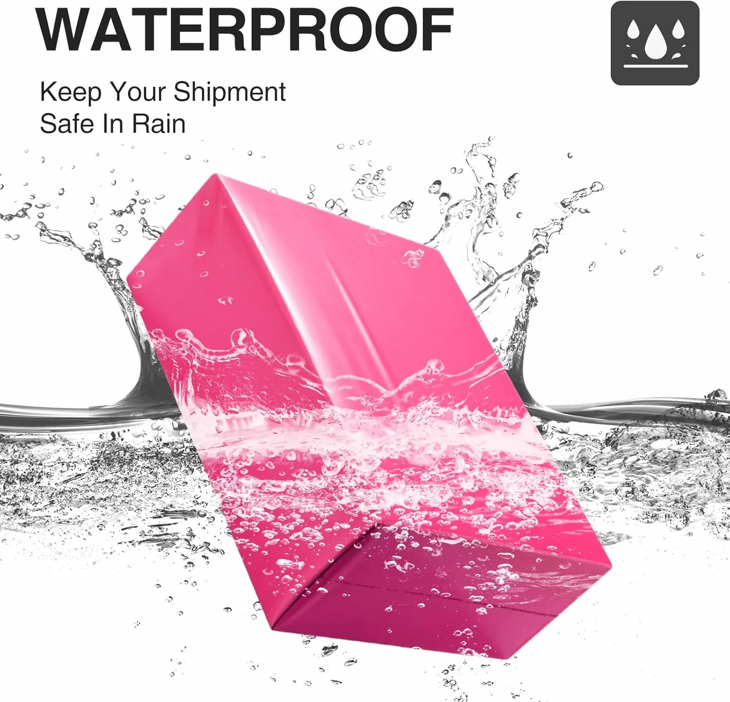 UCGOU Poly Mailers 12x15.5 Inch Hot Pink 100 Pack Medium Shipping Bags #5 Strong Thick Mailing Envelopes Self Sealing Adhesive Waterproof and Tear Proof Boutique Packaging Postal for Clothing