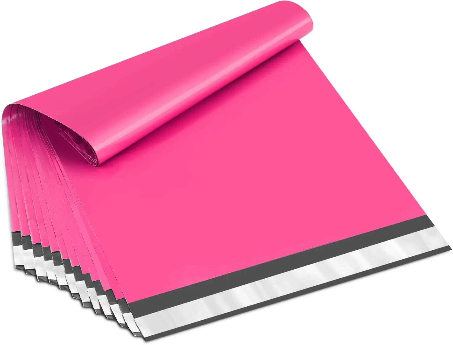 UCGOU Poly Mailers 12x15.5 Inch Hot Pink 100 Pack Medium Shipping Bags #5 Strong Thick Mailing Envelopes Self Sealing Adhesive Waterproof and Tear Proof Boutique Packaging Postal for Clothing