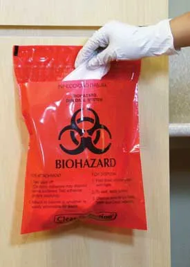 Unimed - Midwest - Biohazard Waste Bag 2.6 Quart Red Bag 12 X 14 Inch - MRWB142324