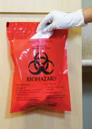 Unimed - Midwest - Biohazard Waste Bag 2.6 Quart Red Bag 12 X 14 Inch - MRWB142324