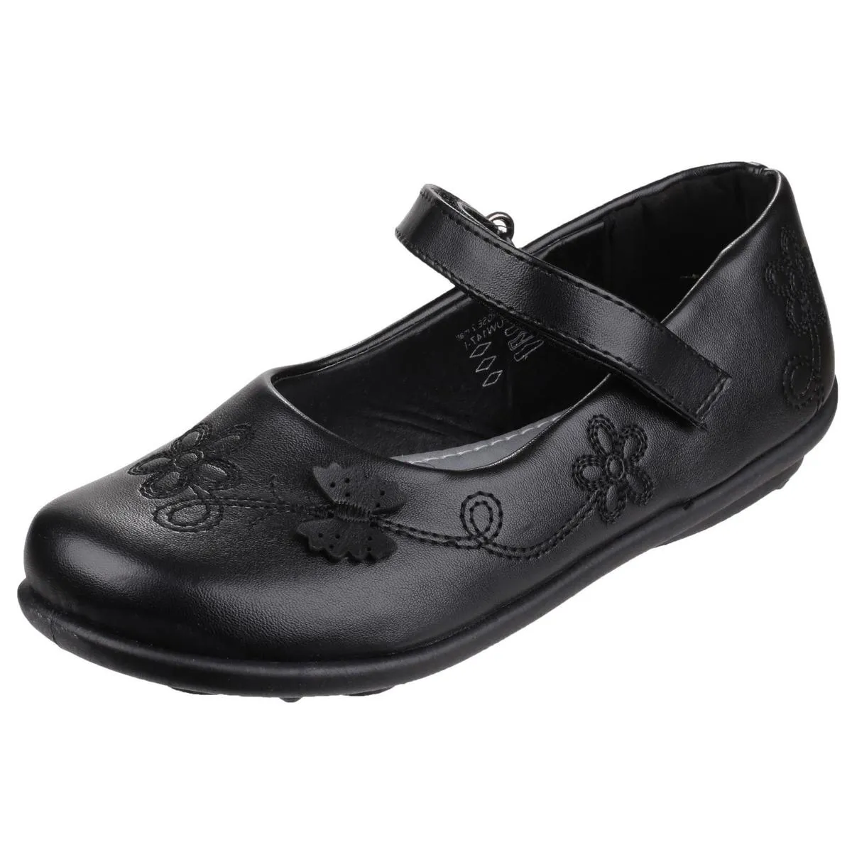 US Brass Primrose Touch Fastening Bar Shoe Black