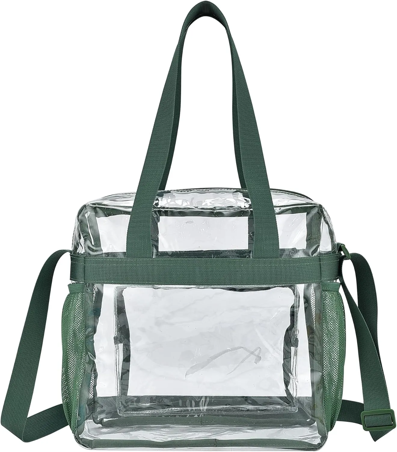 USPECLARE Clear Tote Stadium Approved, Security Travel & Gym Clear Bag for Work Sports Games Concerts
