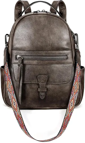 UTO Mini Backpack for Women Ladies Shoulder Backpack Fashion Handbag Convertible Shoulder Bag Purse