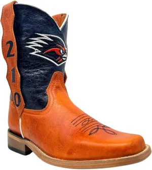 Vaccari Kids Dakota Genuine Leather University Mascot Embroidery Square Toe Officially Licensed Cowboy Toddler/Kids Boots