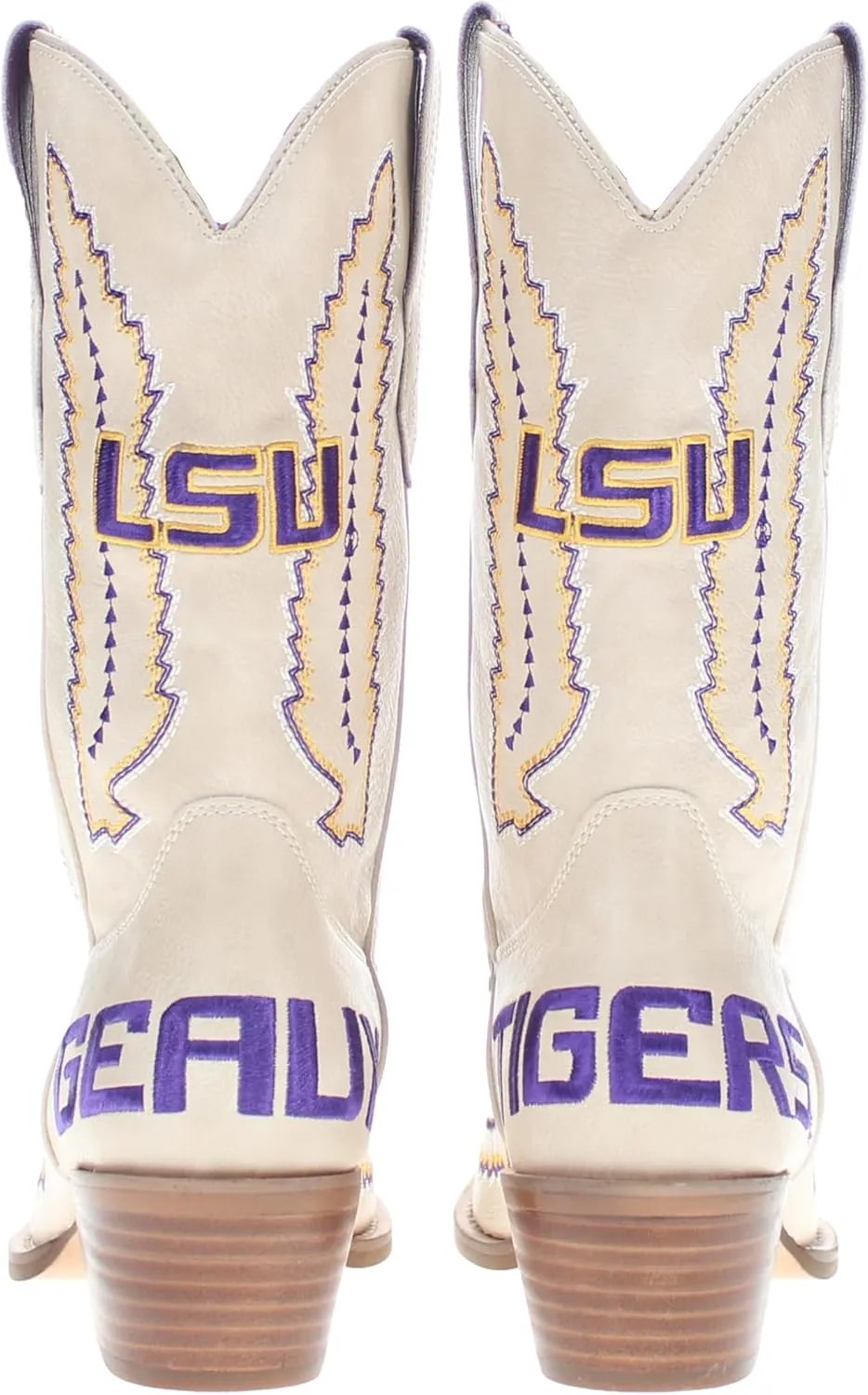 Vaccari Women's Mimi Premium PU Leather NCAA Athletics Embroidery Cowboy Boots