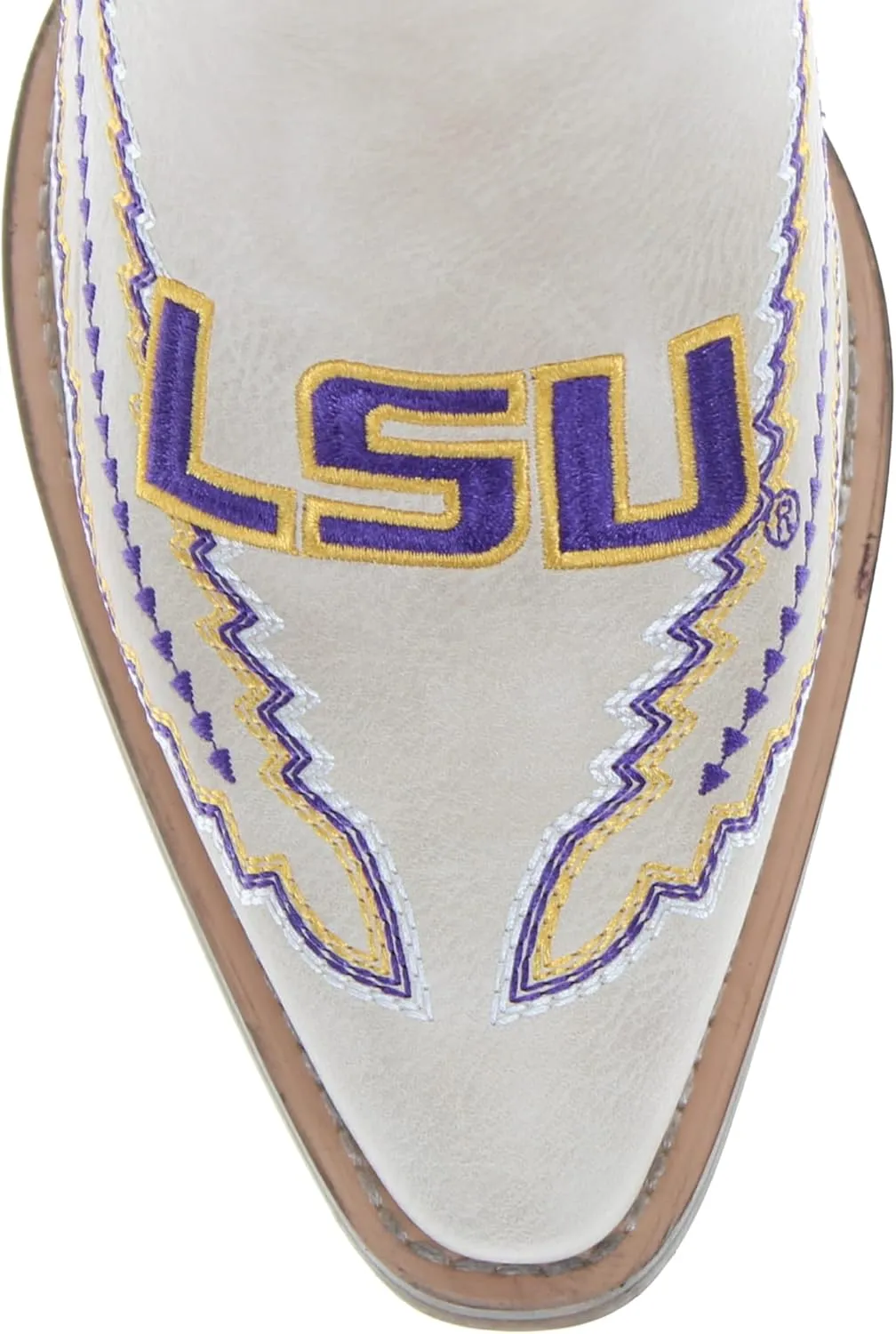 Vaccari Women's Mimi Premium PU Leather NCAA Athletics Embroidery Cowboy Boots