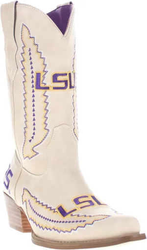 Vaccari Women's Mimi Premium PU Leather NCAA Athletics Embroidery Cowboy Boots