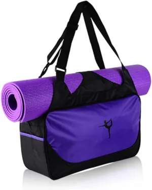 VALICLUD Large Shoulder Bag for Yoga Travel Luggage Oxford Luggage Removable Straps Gym Bag for Sports Yoga Accessories Random Color