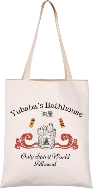 VAMSII Yubaba's Bathhouse Inspired gift Classic Anime Gift Japanese Anime Gift Spirited A Tote Bag (Bathhouse tote)