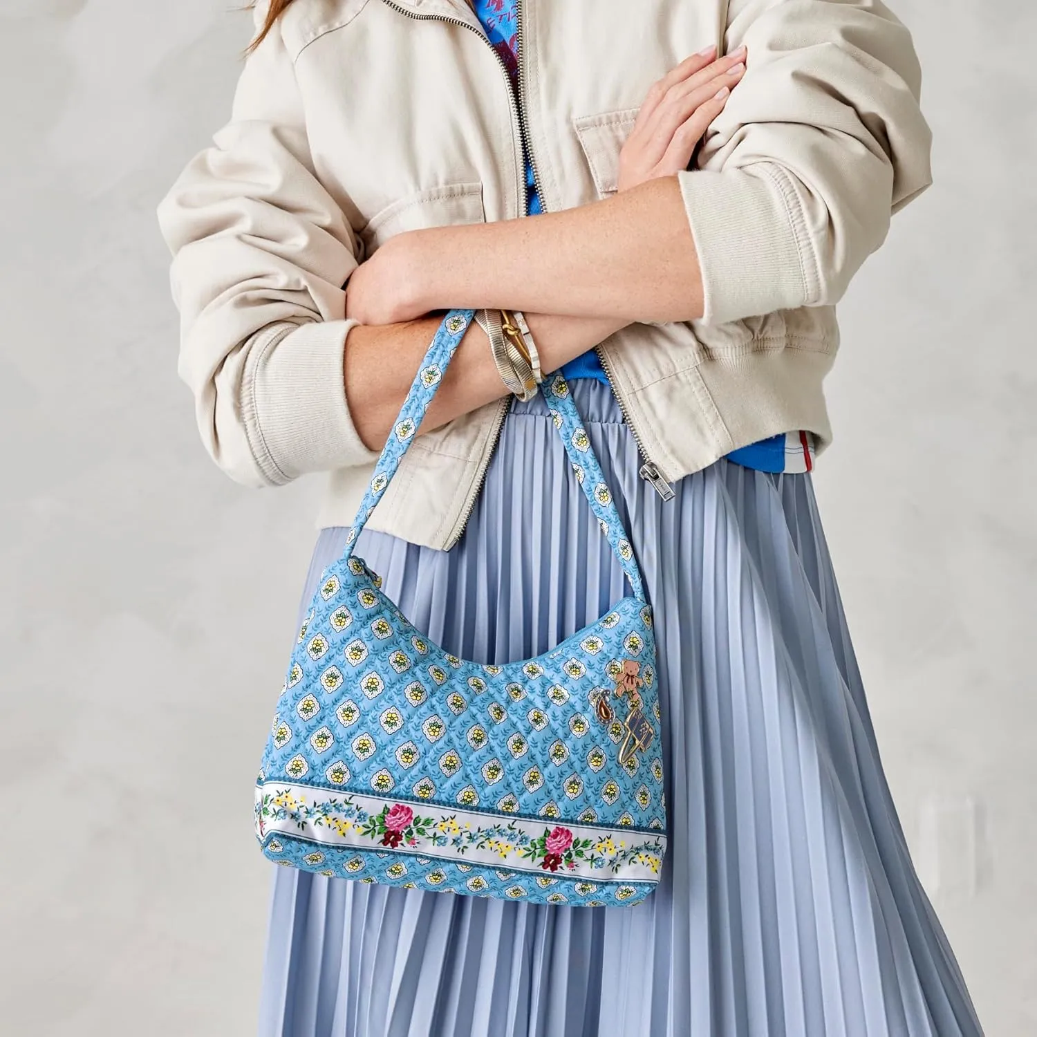 Vera Bradley Premium Cotton Post Shoulder Bag